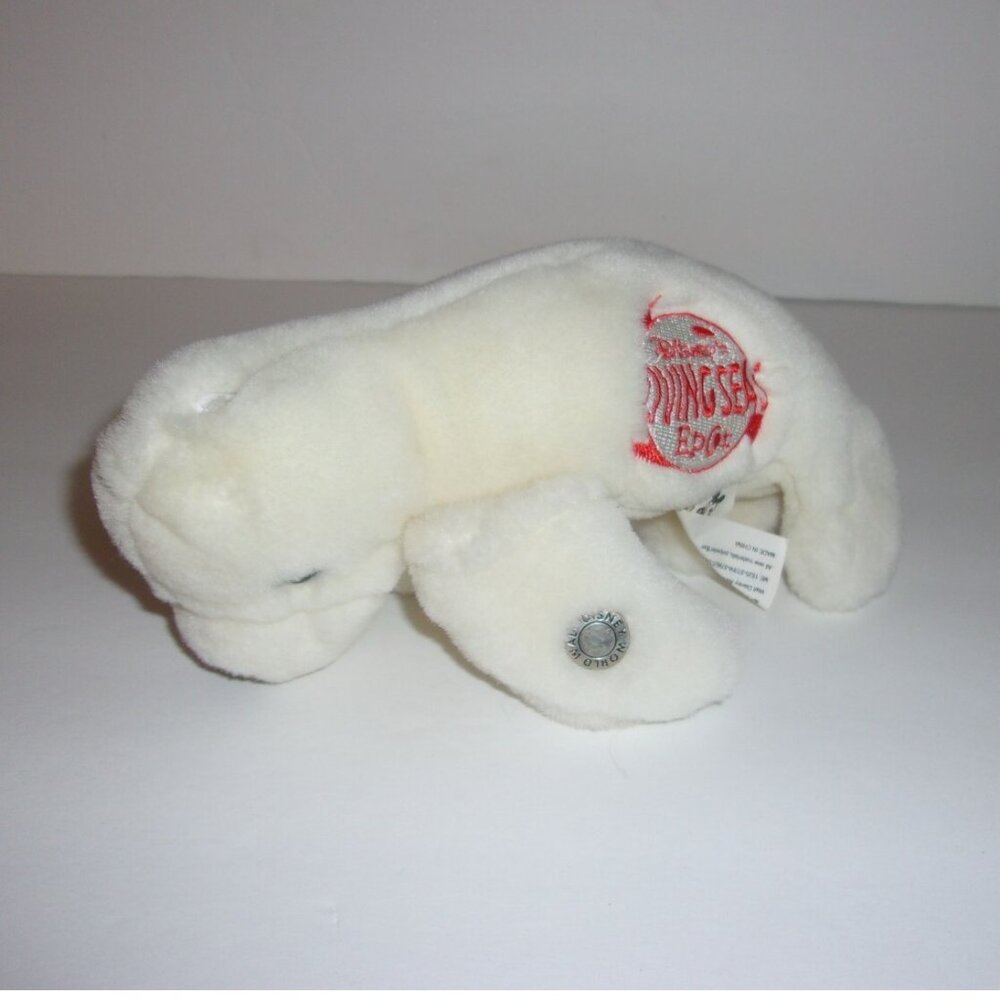 Walt Disney World Living Seas Epcot White Seal Plush Small Animal 8"
